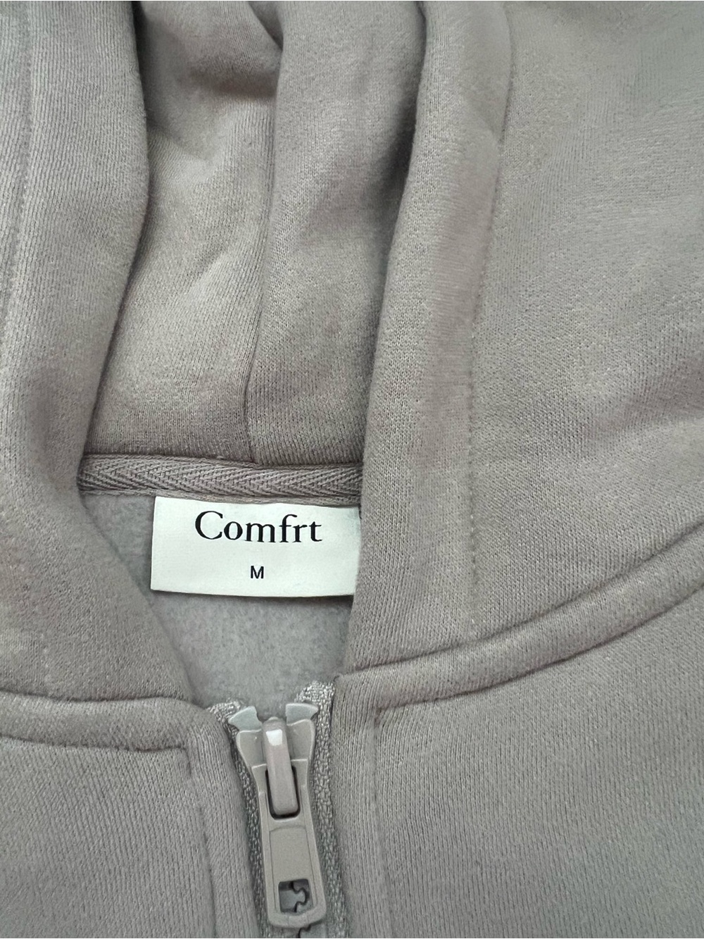 Women’s Comfrt Almond Travel Hooded Zip Sweatshirt- Medium and New
